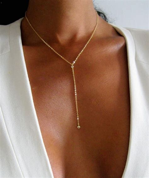 lariat necklace vintage ysl|14k gold lariat necklace.